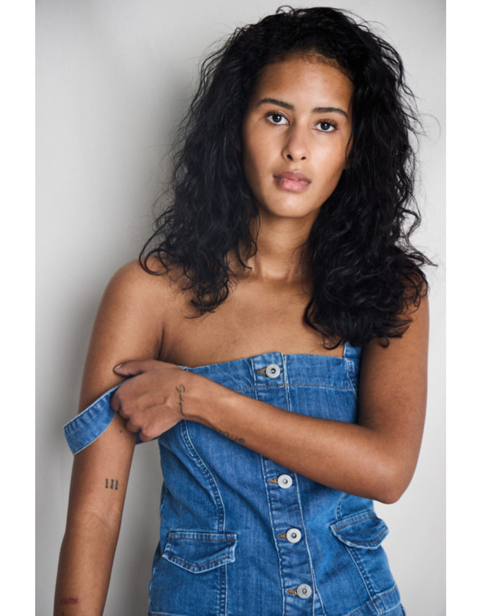 ICHI ICHI - Bonnies Denim Top (Washed Blue)