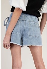ee:some Denim Wrap Tie Waist Skort
