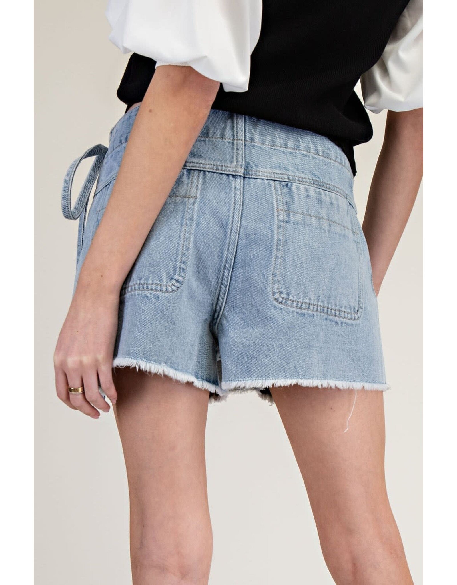 ee:some Denim Wrap Tie Waist Skort