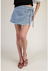 ee:some Denim Wrap Tie Waist Skort