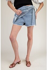 ee:some Denim Wrap Tie Waist Skort