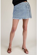 ee:some Denim Wrap Tie Waist Skort