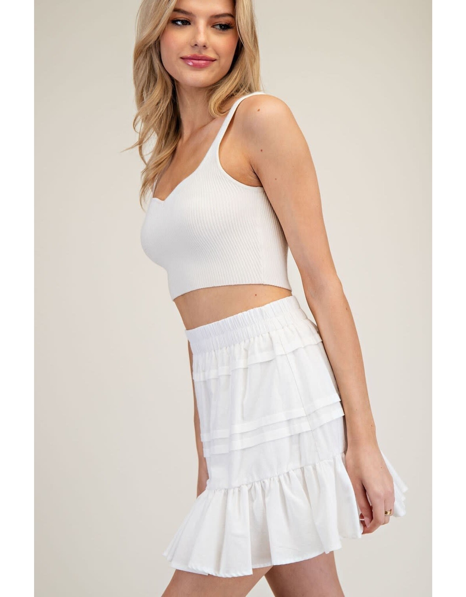 ee:some Tiered Skirt (Off White)