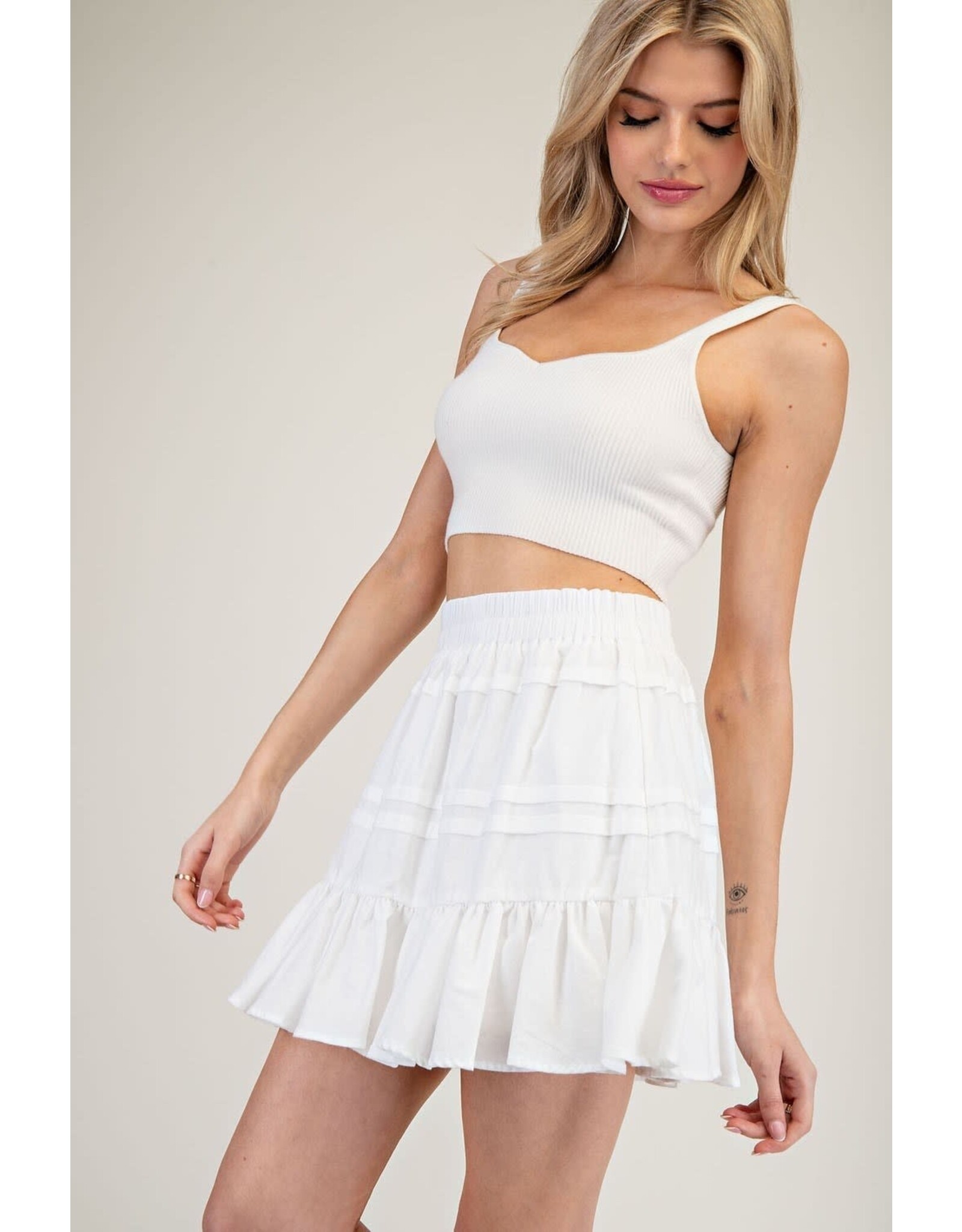ee:some Tiered Skirt (Off White)