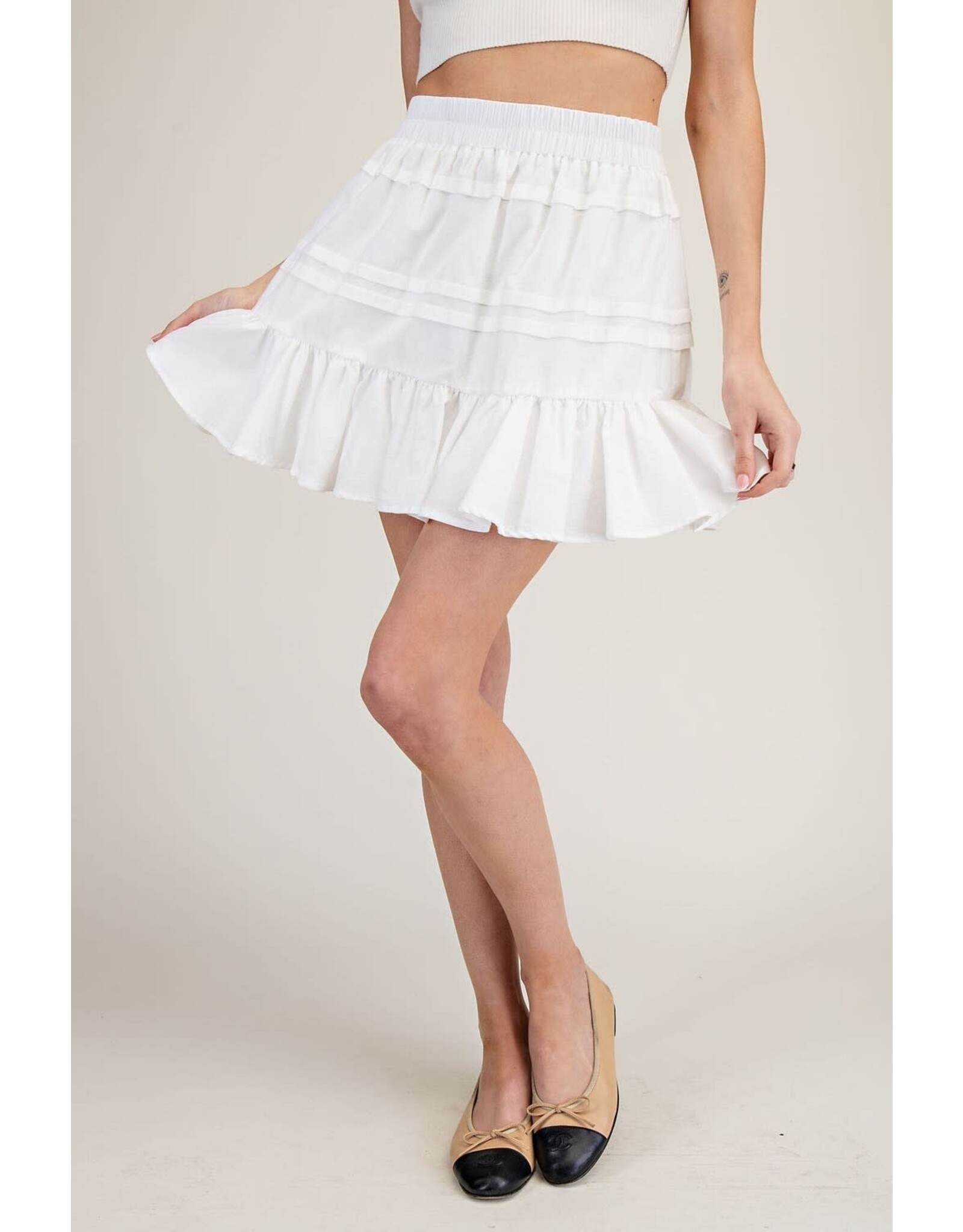 ee:some Tiered Skirt (Off White)