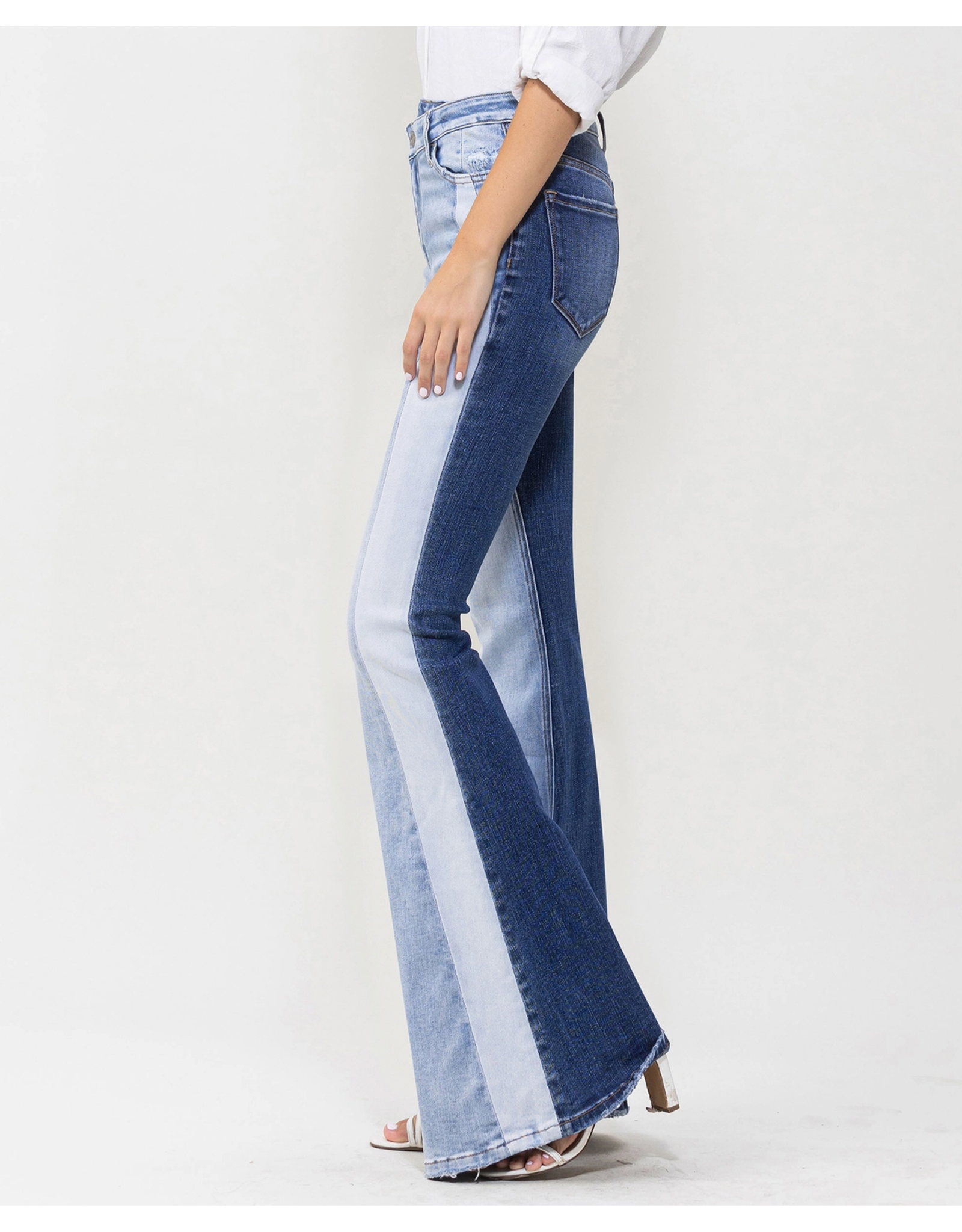 VERVET VERVET - Bella High Rise Colourblock Super Flare (Gladden)