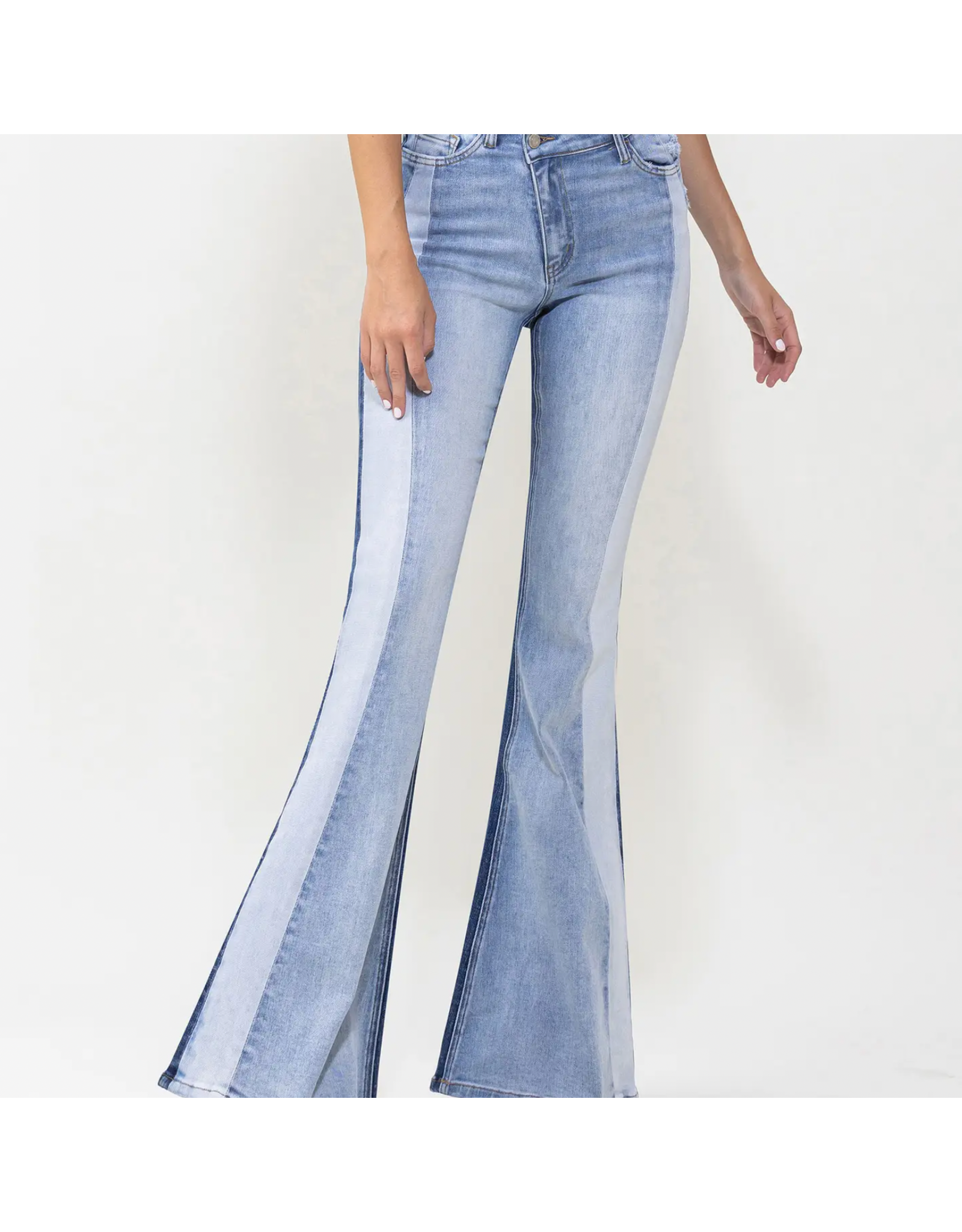 VERVET VERVET - Bella High Rise Colourblock Super Flare (Gladden)