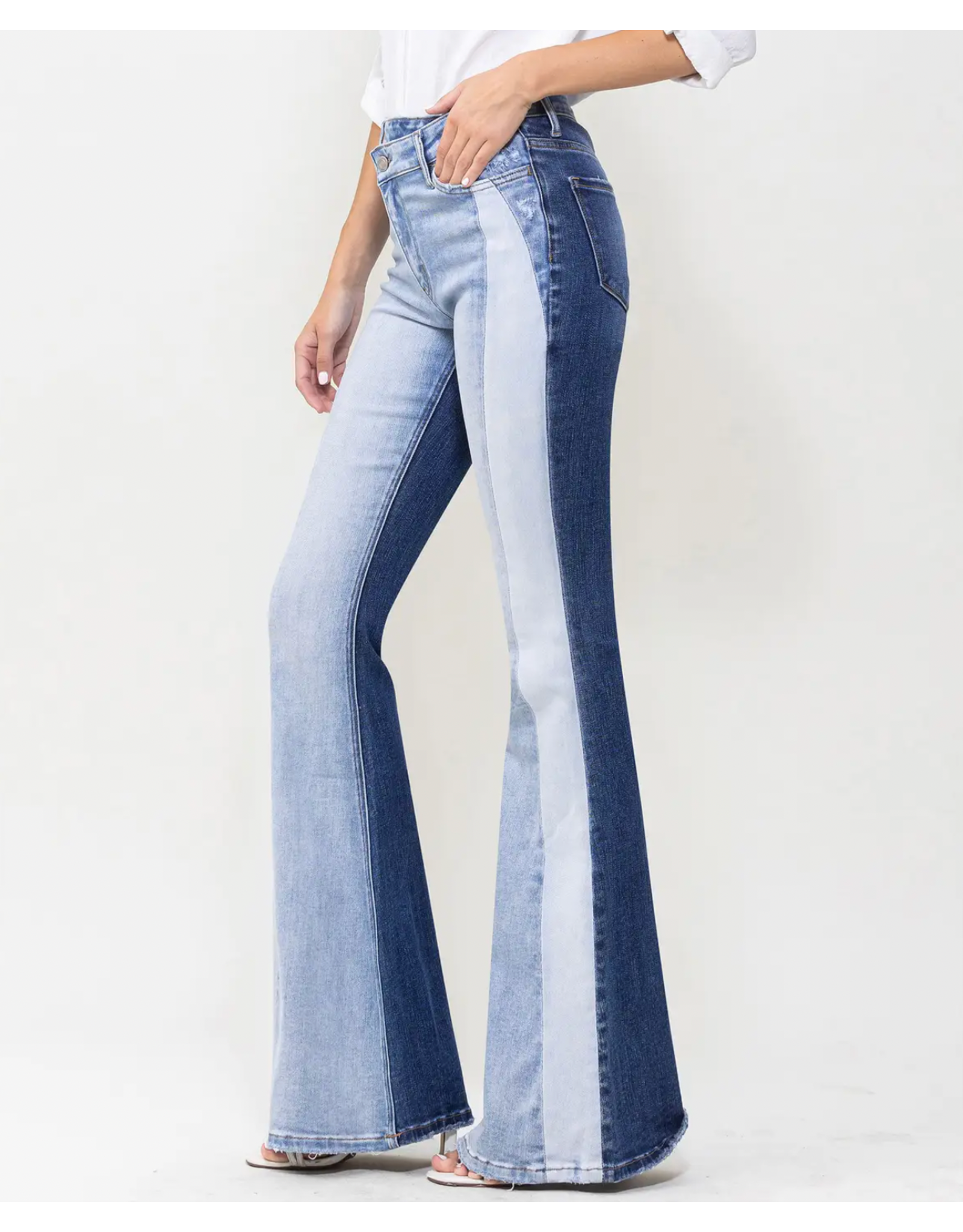 VERVET VERVET - Bella High Rise Colourblock Super Flare (Gladden)