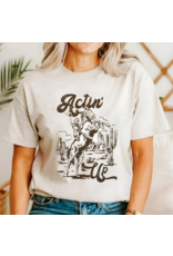 Willow Poppy Actin Up Graphic Tee (Light Beige)