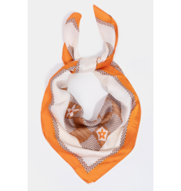 Fame Accessories Abstract Floral And Mesh Pattern Bandana