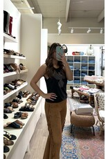 Vocal Vocal - Fringe trim suede pants (Camel)