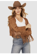 Vocal Vocal - Western cropped fringe jacket (Camel)