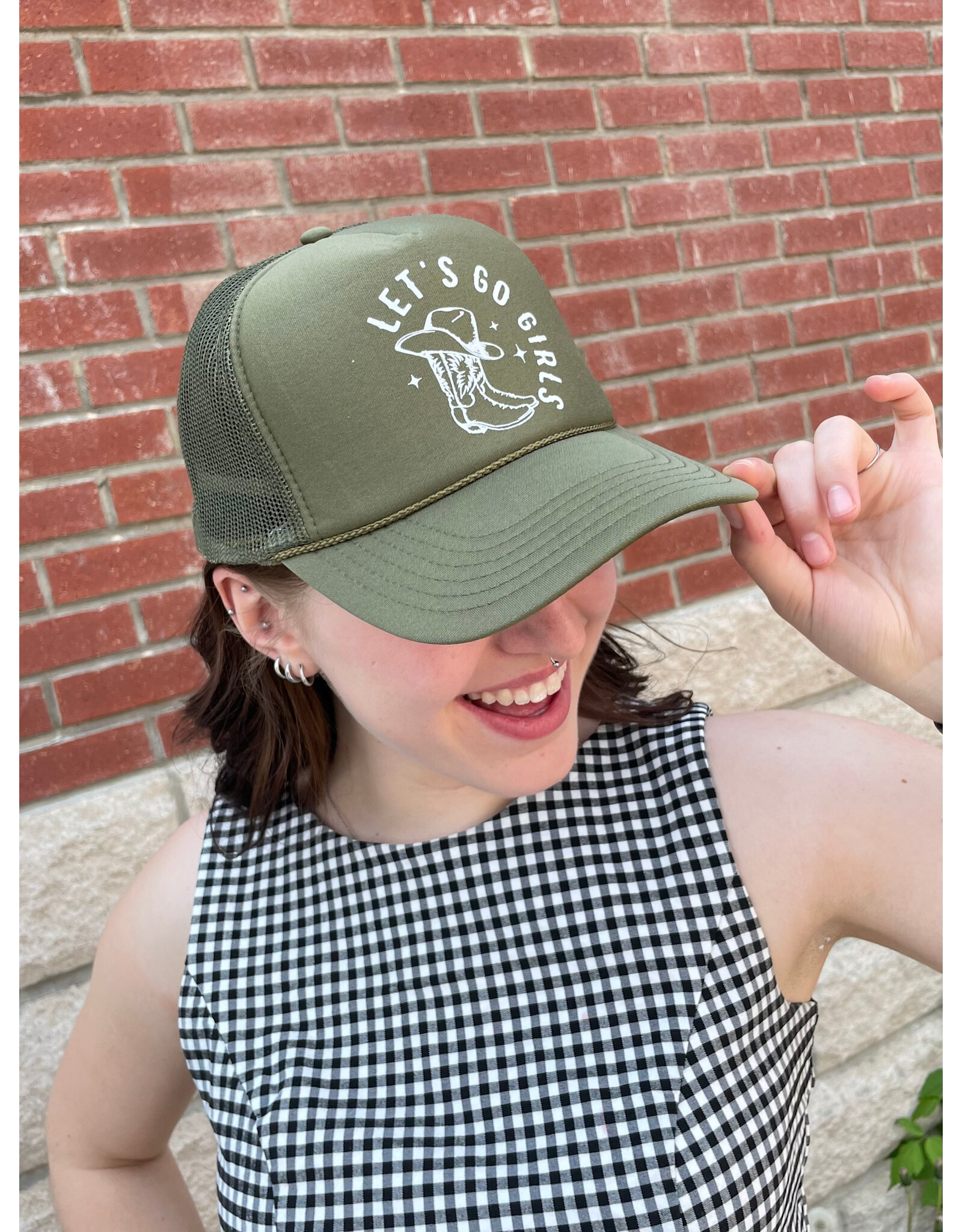Blonde Ambition Let's Go Girls Cap (Olive)