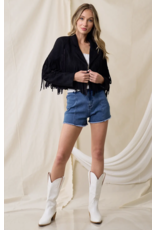 Saints & Hearts Saints & Hearts - Saddle Up Fringe Moto Jacket (black)