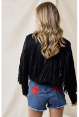 Saints & Hearts Saints & Hearts - Saddle Up Fringe Moto Jacket (black)