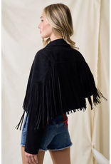 Saints & Hearts Saints & Hearts - Saddle Up Fringe Moto Jacket (black)