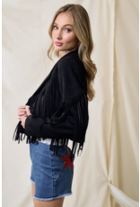 Saints & Hearts Saints & Hearts - Saddle Up Fringe Moto Jacket (black)