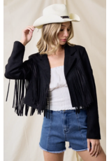Saints & Hearts Saints & Hearts - Saddle Up Fringe Moto Jacket (black)
