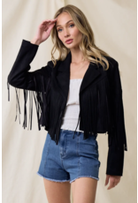 Saints & Hearts Saints & Hearts - Saddle Up Fringe Moto Jacket (black)