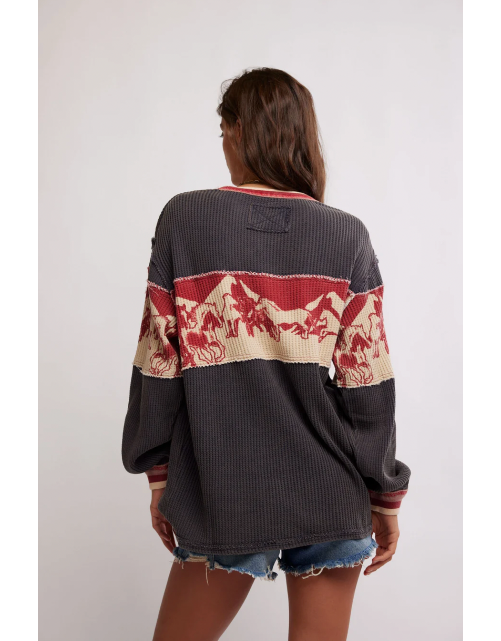 Free people Free People - Big Sky Graphic Tee (Red Combo)