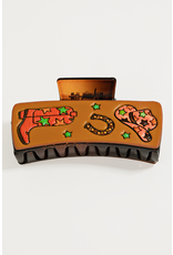 Fame Accessories Faux Leather Western Hair Claw