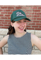 Fashion City Day Drinkin Embroidery Mesh Back Trucker Hat (Green)