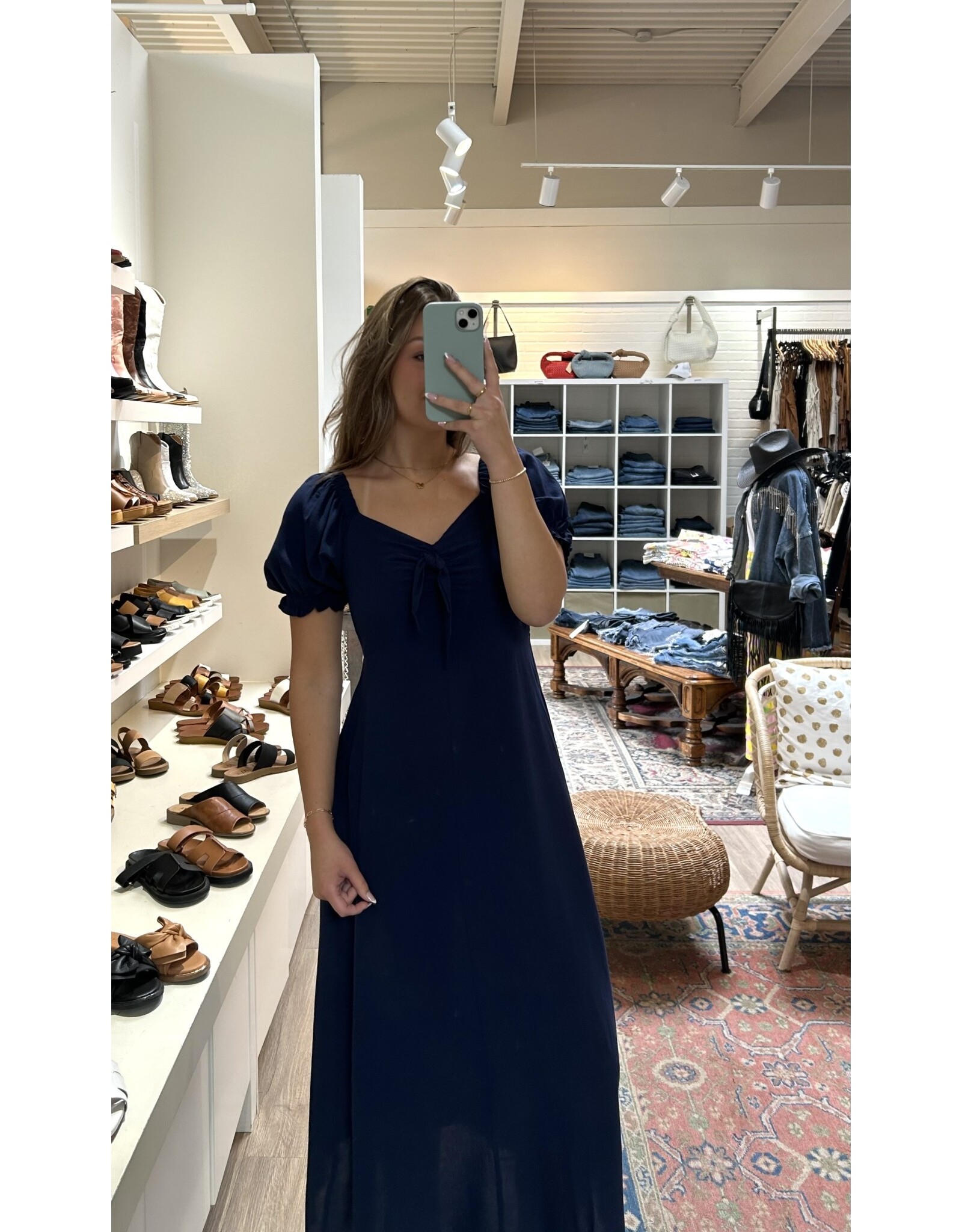 Papillon Papillon - Off the Shoulder Midi Dress (Navy)