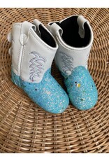 Jama Jama - Poppets Baby Cowboy Boots (Sparkle Turquoise / White)