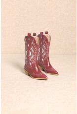 Let's See Style Britney Cut Out Western Boots (Ruby)