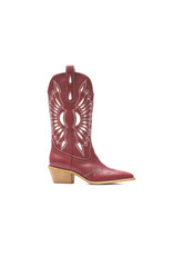 Let's See Style Britney Cut Out Western Boots (Ruby)