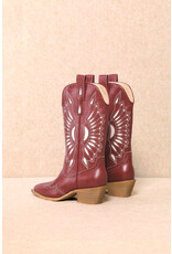 Let's See Style Britney Cut Out Western Boots (Ruby)