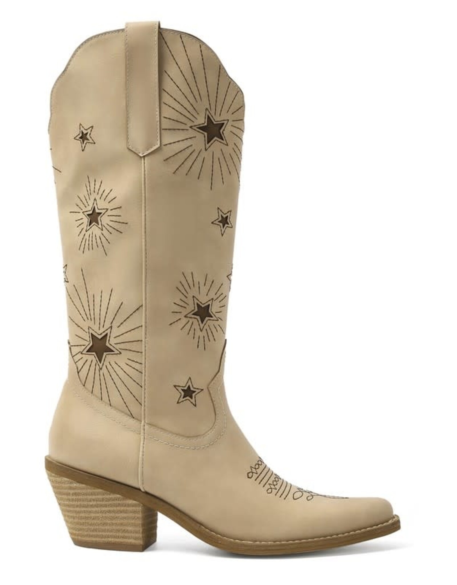 Beast Adela-69 A-run Star Western Boot (Beige)