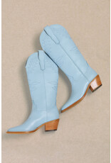 Let's See Style Adel - Festival Chunky Heeled Cowboy Cowgirl Boots (Powder Blue)
