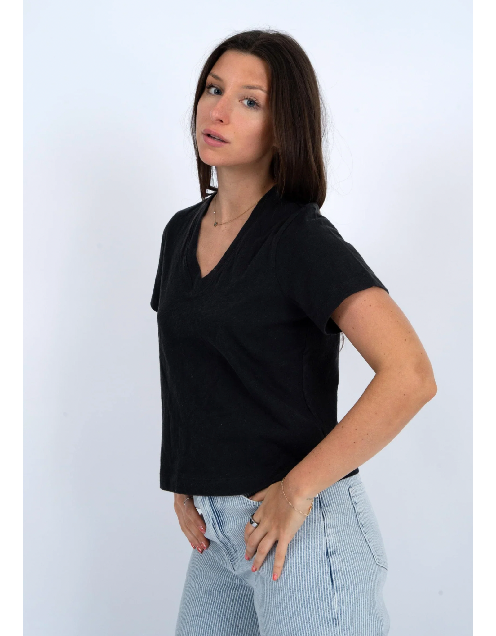 RD Style RD Style - Vera V Neck Shirt (Black)