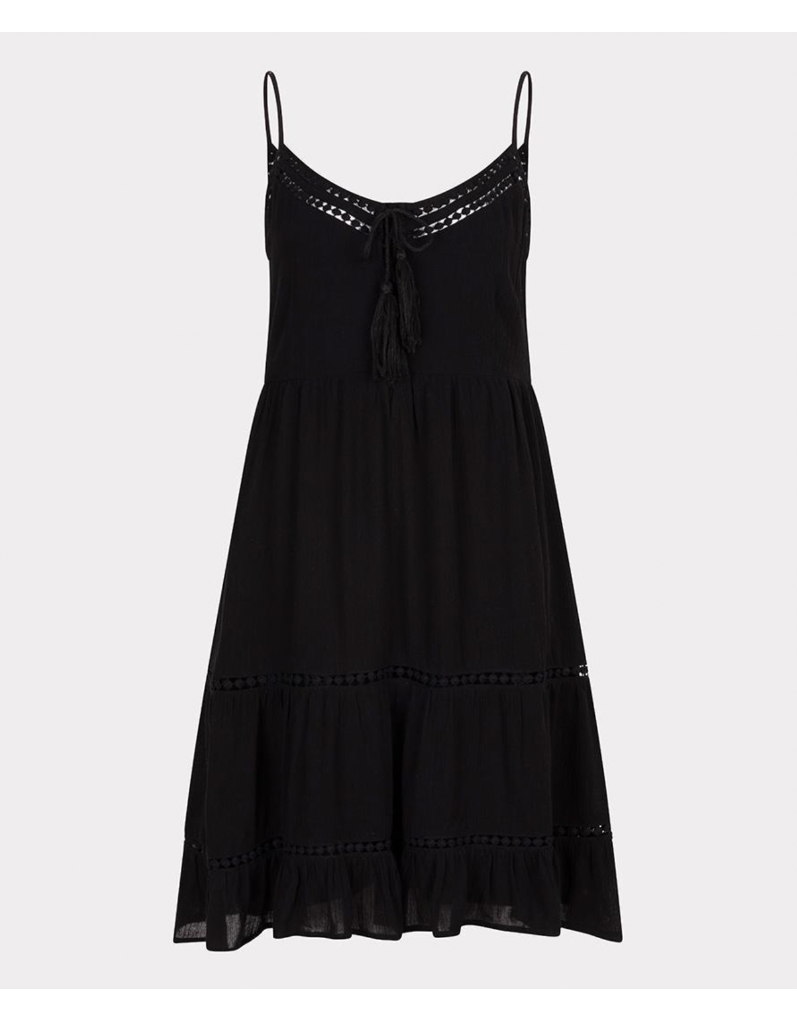 EsQualo Esqualo - Spaghetti Strap Dress with Tassel Detail