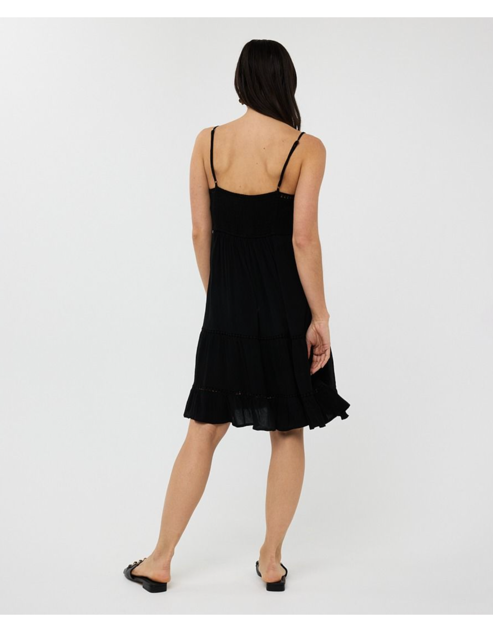 EsQualo Esqualo - Spaghetti Strap Dress with Tassel Detail