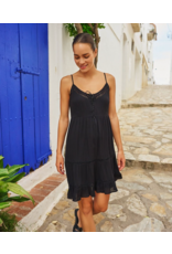 EsQualo Esqualo - Spaghetti Strap Dress with Tassel Detail