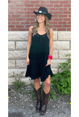 EsQualo Esqualo - Spaghetti Strap Dress with Tassel Detail