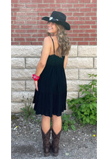 EsQualo Esqualo - Spaghetti Strap Dress with Tassel Detail
