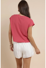 Sadie & Sage Sadie & Sage - Chase the Sun Striped Top (Red / White)