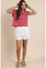 Sadie & Sage Sadie & Sage - Chase the Sun Striped Top (Red / White)