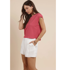 Sadie & Sage Sadie & Sage - Chase the Sun Striped Top (Red / White)