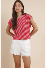 Sadie & Sage Sadie & Sage - Chase the Sun Striped Top (Red / White)