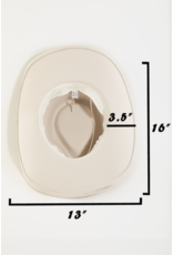 Fame Accessories Boho Disc Strap Cowboy Hat (Taupe)