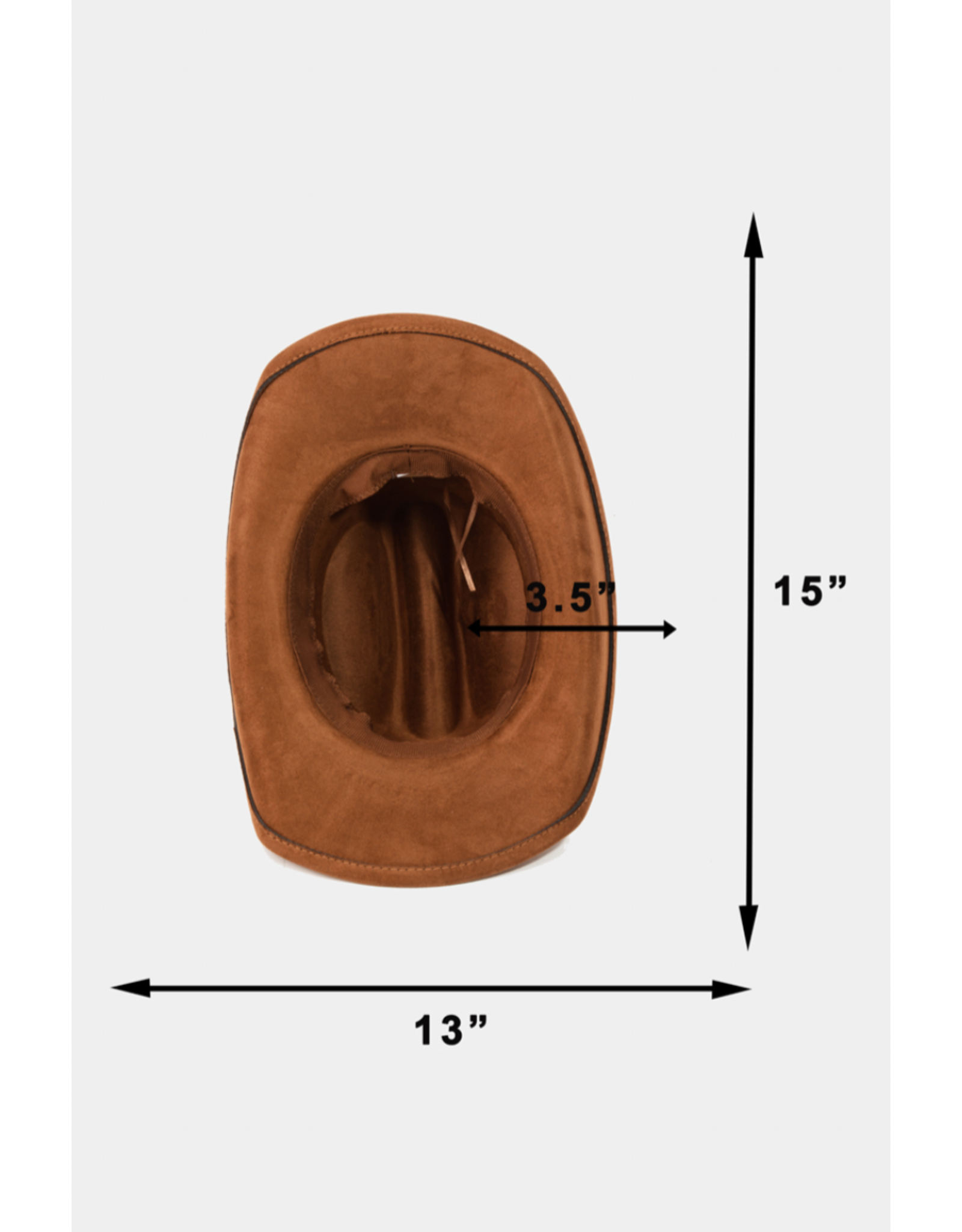 Fame Accessories Heart Buckle Cowboy Hat (Brown)