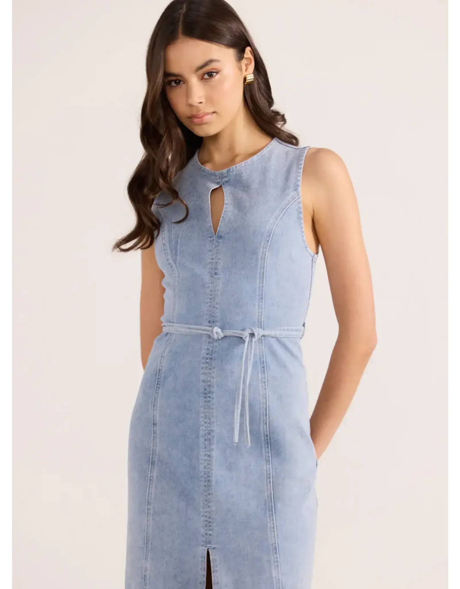 Mink Pink Mink Pink - Oliver Denim Midi Dress (Vintage Blue)