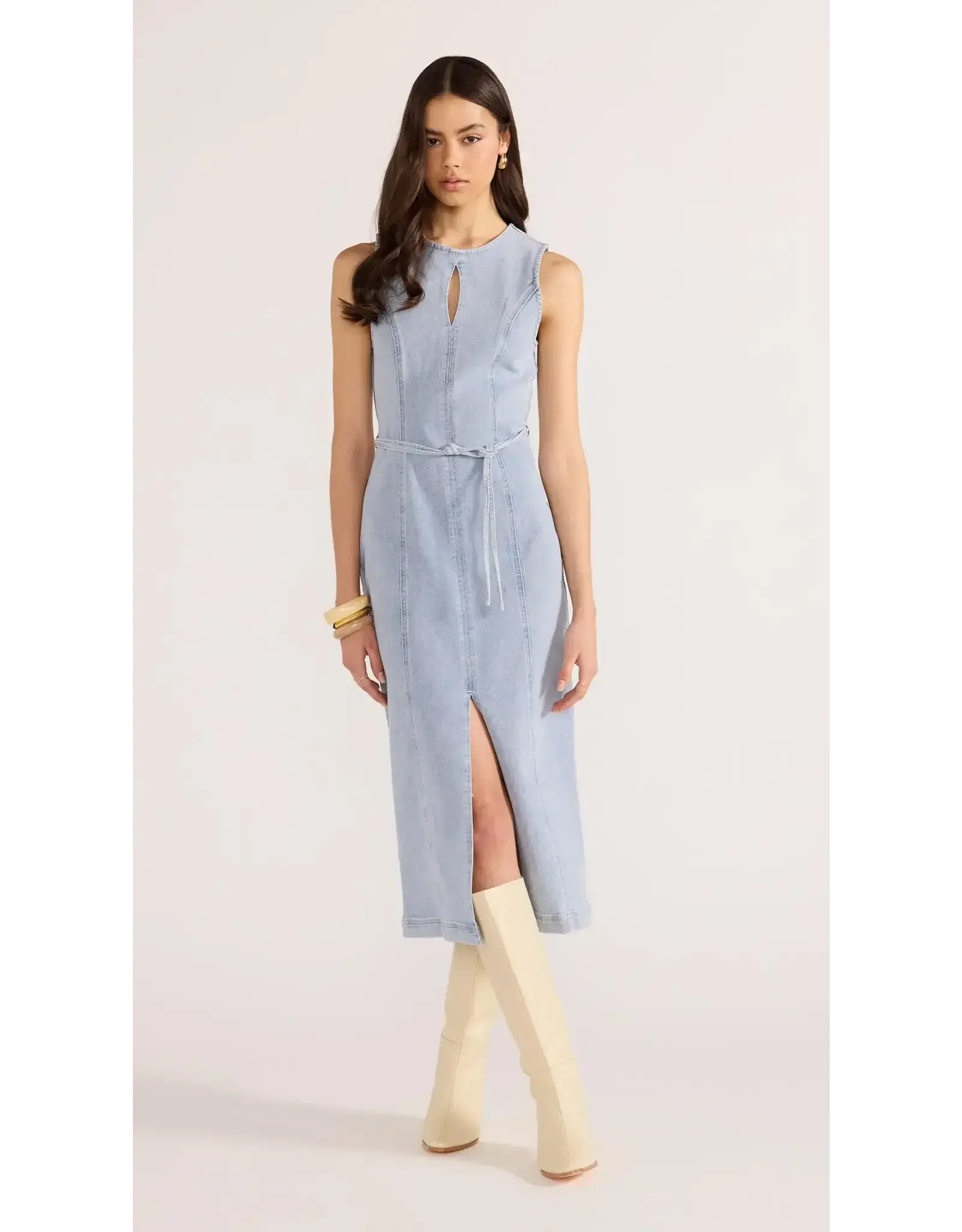 Mink Pink Mink Pink - Oliver Denim Midi Dress (Vintage Blue)