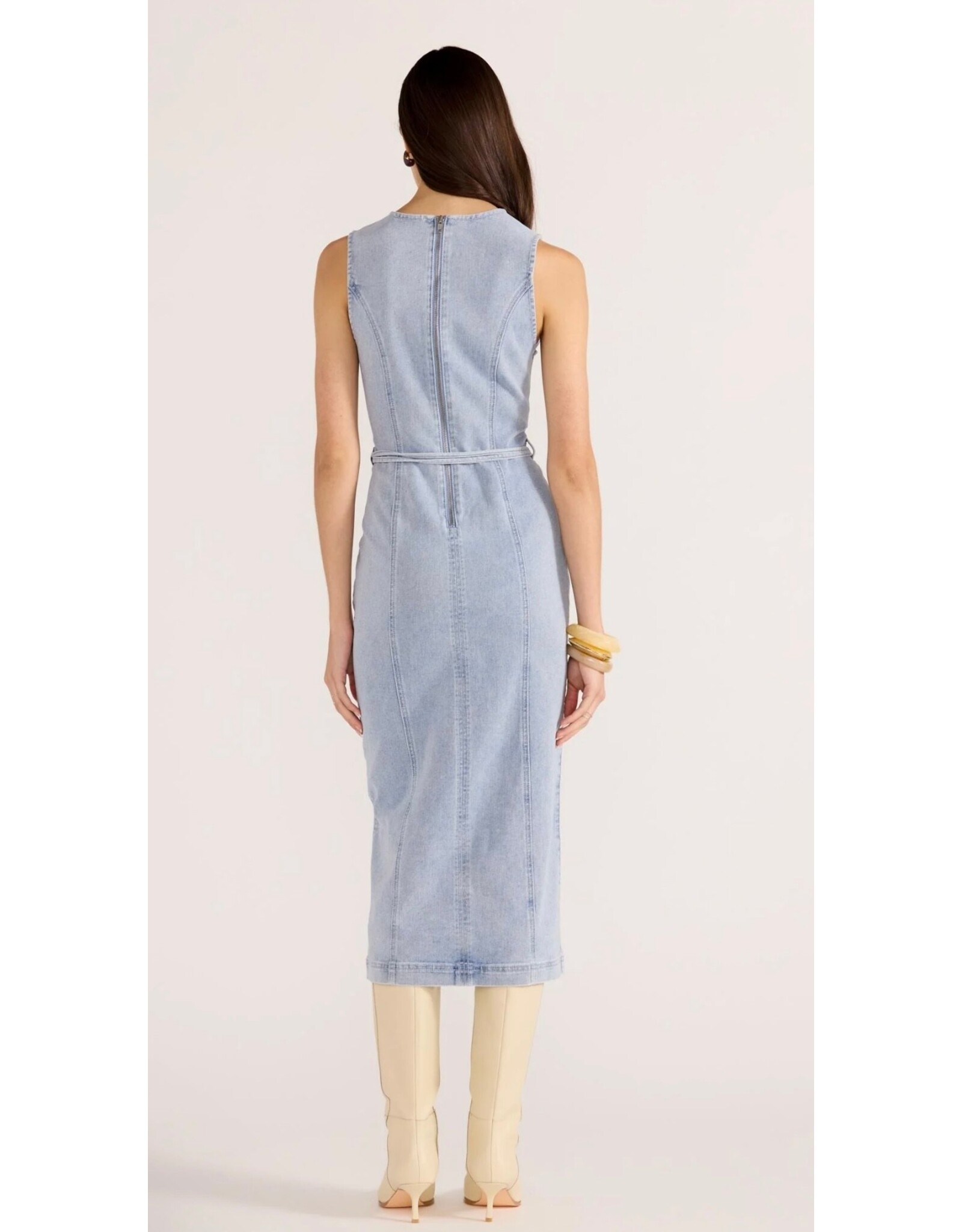 Mink Pink Mink Pink - Oliver Denim Midi Dress (Vintage Blue)