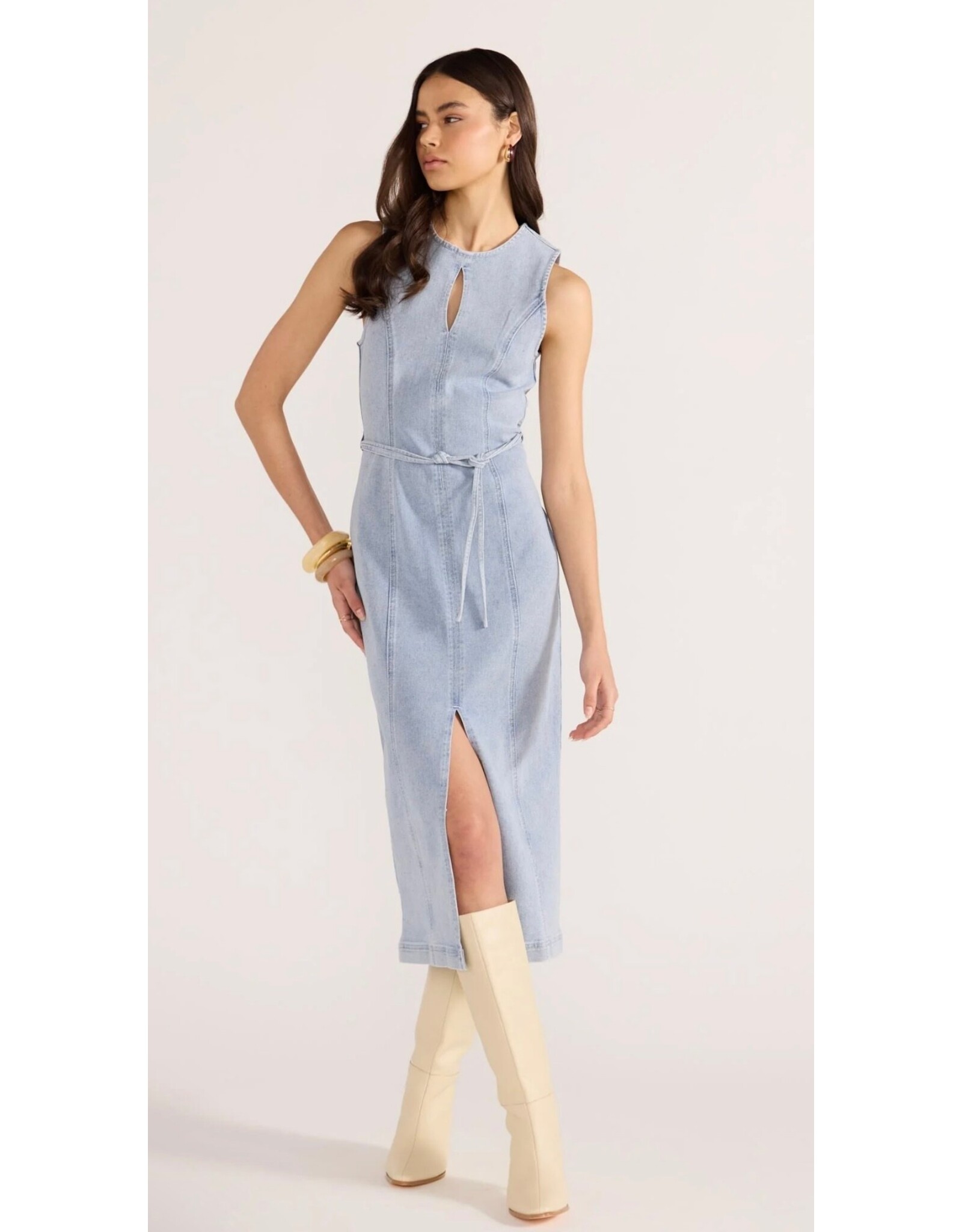 Mink Pink Mink Pink - Oliver Denim Midi Dress (Vintage Blue)
