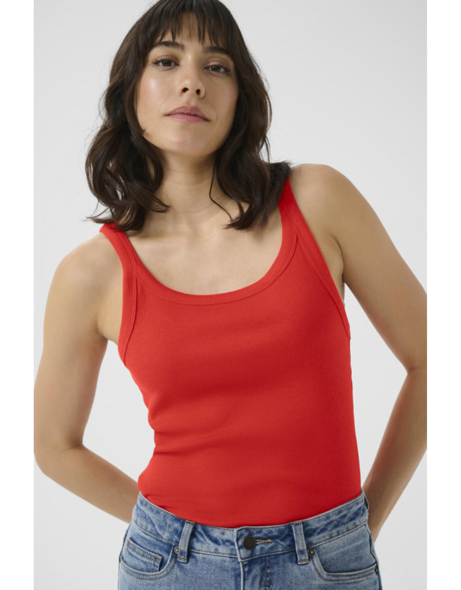 Kaffe Kaffe - Carna Tank (True Red)